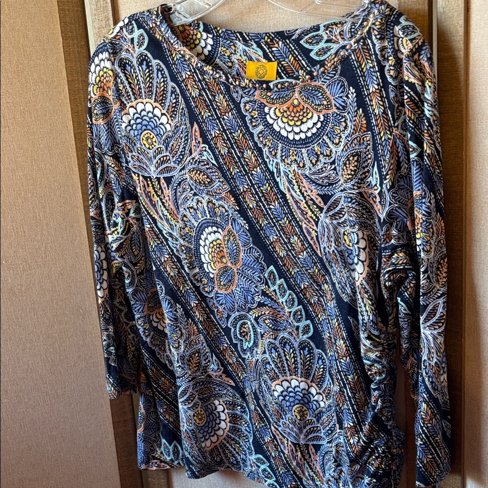 FINAL MARKDOWN Ruby rd Colorful Paisley Women's Top petite large